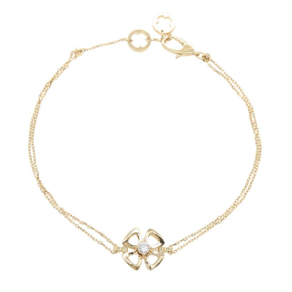 BVLGARI 18k Gold Diamond Charm Bracelet